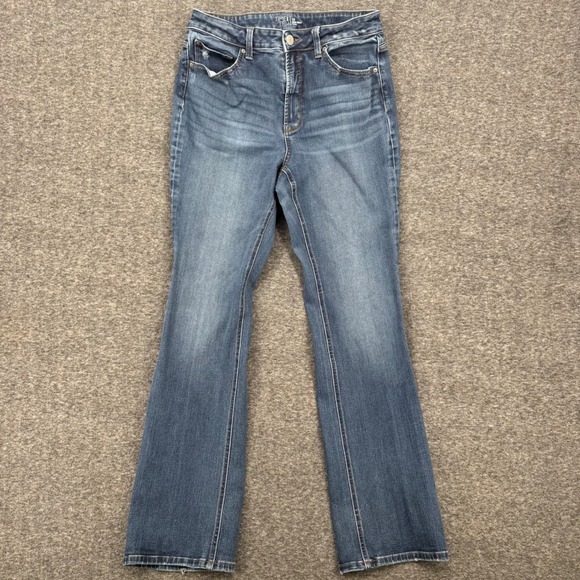 Time and Tru Denim - Time and Tru Womens High Rise Bootcut western Jeans Dark Wash Blue Size 12